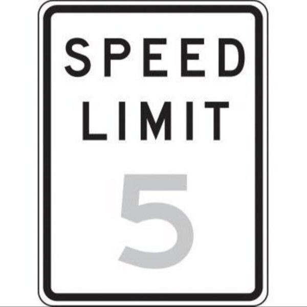 Accuform TRAFFIC SIGN SPEED LIMIT 24 in X 18 in FRR22435HP - main